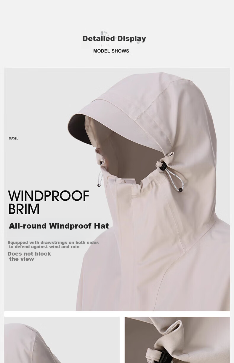 CAMEL Single-Layer Unisex Outdoor Jacket, New Spring Product, Waterproof Hard Shell Coat for Men And Wome 33