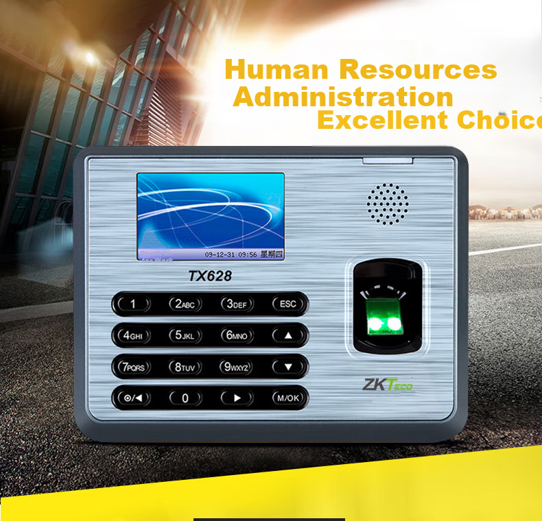 ZKTECO ZKTeco/ZKTECO Technology TX628 Fingerprint Attendance Machine, Professional Punch-In Device, Large Capacity Stable Sign-In Machine with USB Drive/TCP/IP Transmissio 1