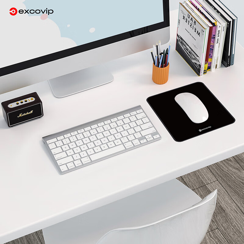 EXCO Mouse Pad Small Square Size with Edge Binding, Portable Computer Desk Mat for Office And Gaming, Cute Solid Color Small Washable Mat for Desk 0549