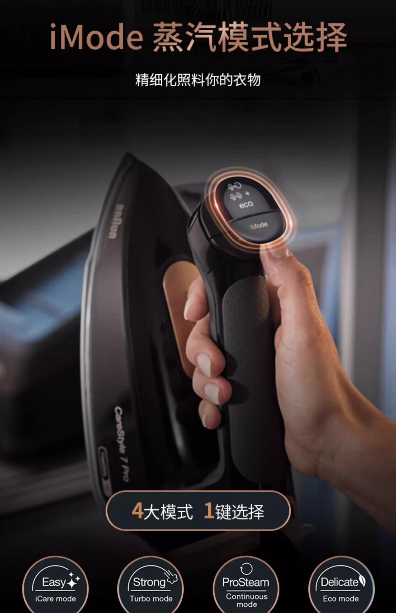 Braun IS7285 Smart Electric Iron Household Steam Garment Steamer Compact Hanging Iron 6