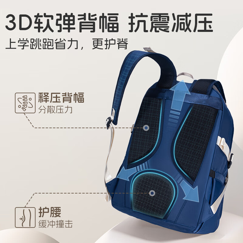 FUTURE STAR Girls' Primary School Backpack High-Value Spine Protection Large Capacity Lightweight Junior High School Boys' Pink Double Shoulder Bag for Grades 3-6