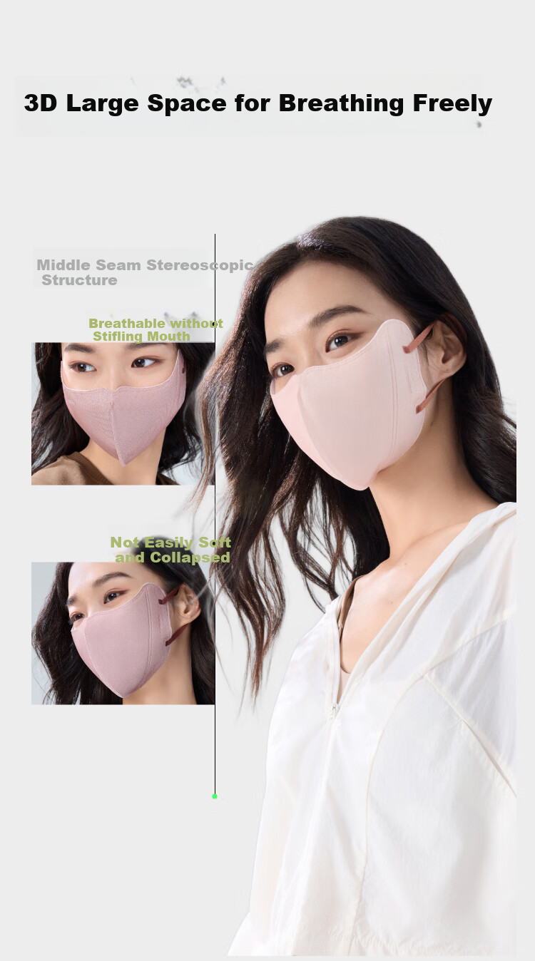 Beneunder Daily Disposable Sun Protection Face Mask for Women, Full Face UV Protection Mask, Anti-UV 33924 Warm Color Combination (X7) S 7