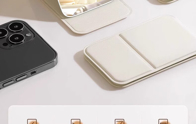 Meitaitong Portable Compact Folding Makeup Mirror, Desktop Dressing Mirror, High-Definition Clothing Mirror for Students' Dormitory And Travel 3