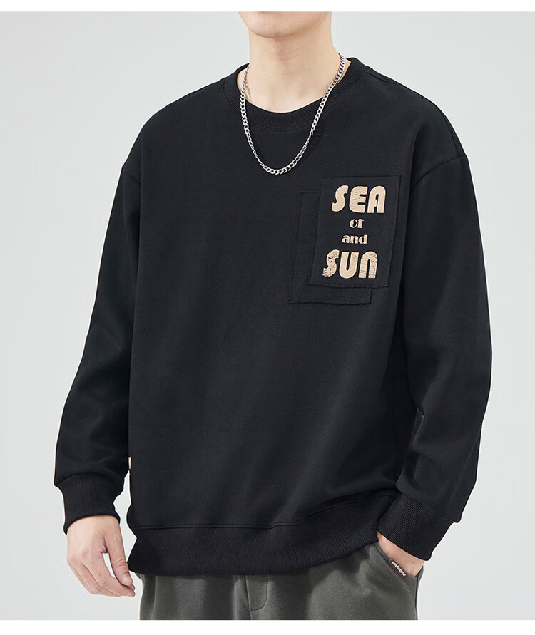 JEEP SPIRIT Men's Sweatshirt Jacket, Men's Autumn And Winter Long-Sleeve T-Shirt, Trendy Casual Outerwear, Heavyweight Base Layer 6