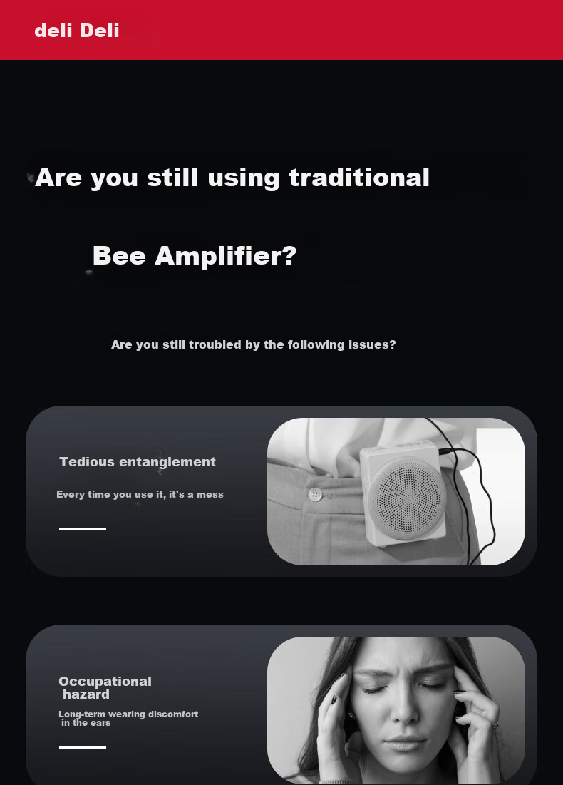 Deli 12W High-Power Handheld Microphone Amplifier for Teachers' Lectures, Speech Enhancement, Tour Guide, Teaching, And Karaoke with Wireless Bluetooth, Black 1
