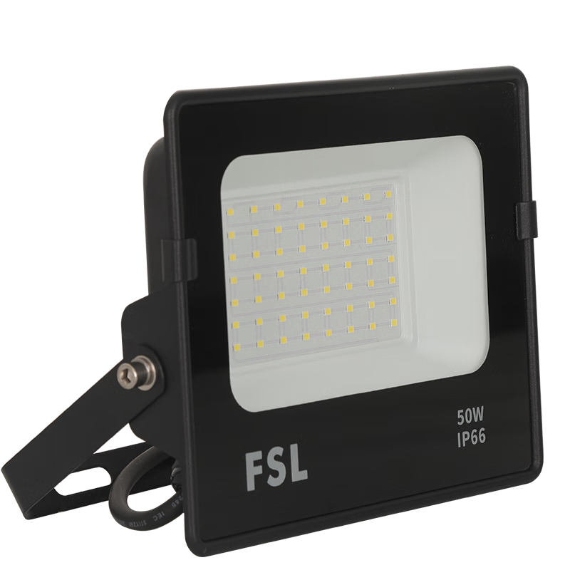 Foshan Lighting LED Floodlight Street Light Construction Light IP66 Waterproof Outdoor Spotlight Searchlight Sign Factory Workshop Lighting Aluminum Surge Protection 50W White Light 4500lm