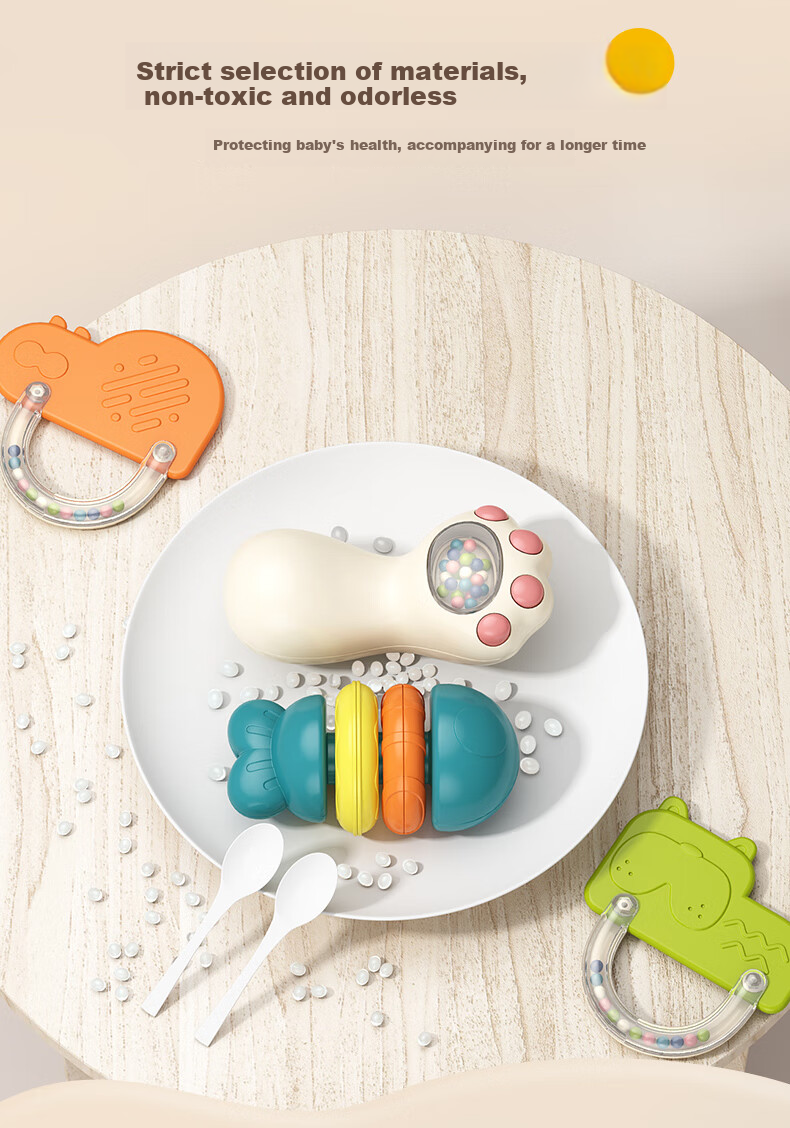 Beiyinmei Baby Toys Newborn Welcome Gift Box Soothing Rattle 0-1 Year Old Grasp Training Supplies Full Moon Gift Box 5