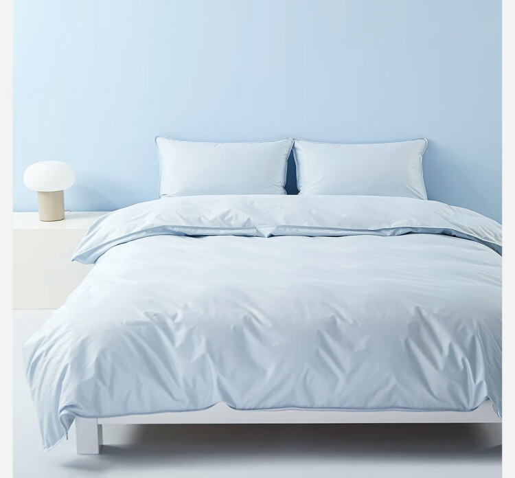 Shupiaoer 100% Pure Cotton Class A Duvet Cover, Washable Anti-Mite Bedding, Mite-Proof Duvet Cover - Blue, 200×230cm 2