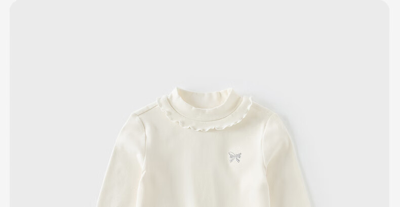 David Bella Kids Long Sleeve T-Shirt Autumn Girls Antibacterial Mite-Resistant Half Turtleneck Casual Base Shirt 4
