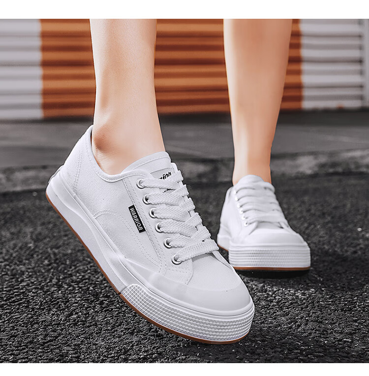 Warrior Official Women's Shoes, 2025 Summer Simple Canvas Shoes, Versatile Sneakers for Female Students, Sports Casual Shoes, Olive Green, Size 40 12