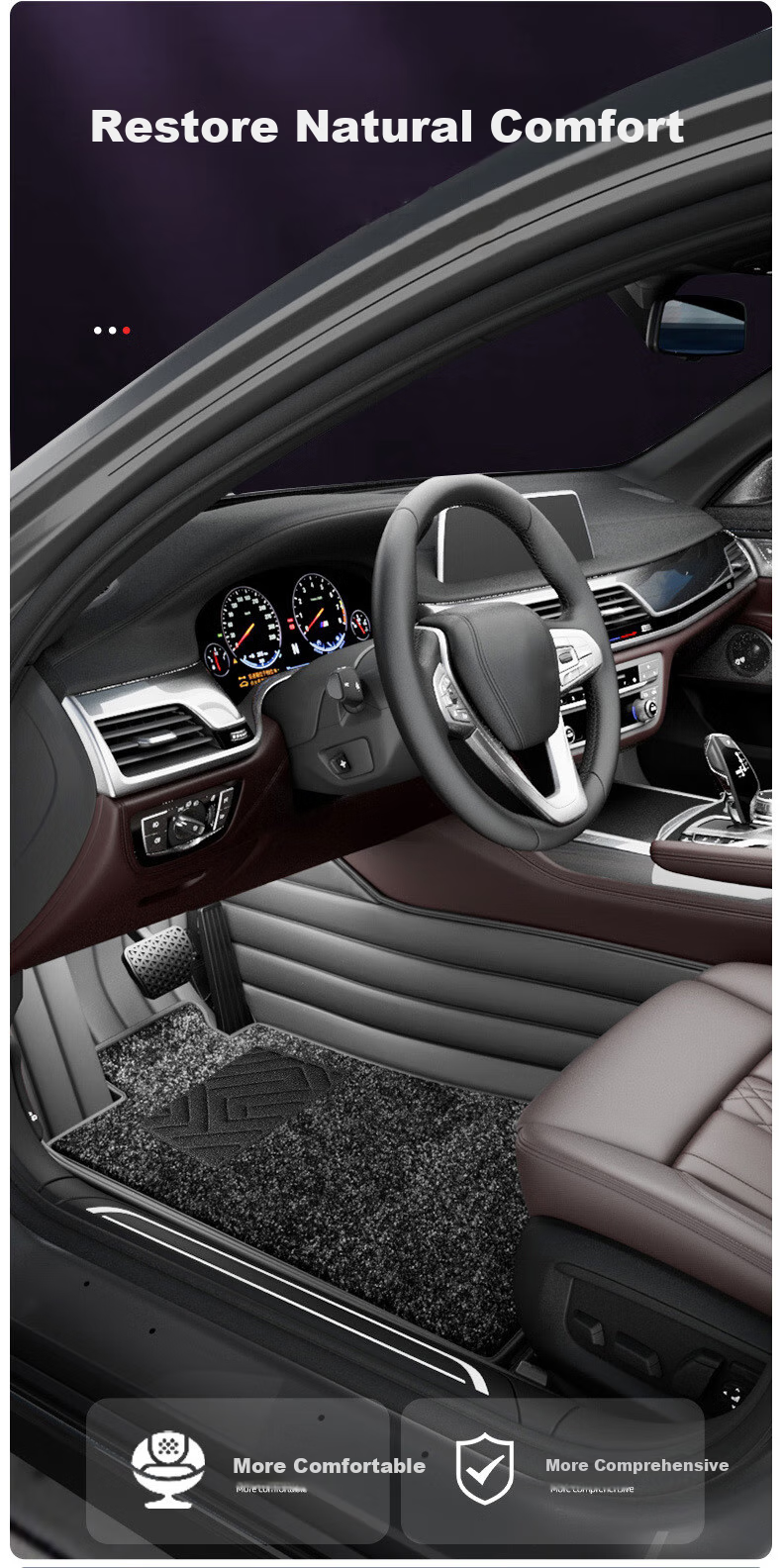 SIKEDI Car Floor Mats for Mercedes-Benz GLC300L, Full Coverage, Suitable for 2020-2022 Models of GLC260L 3