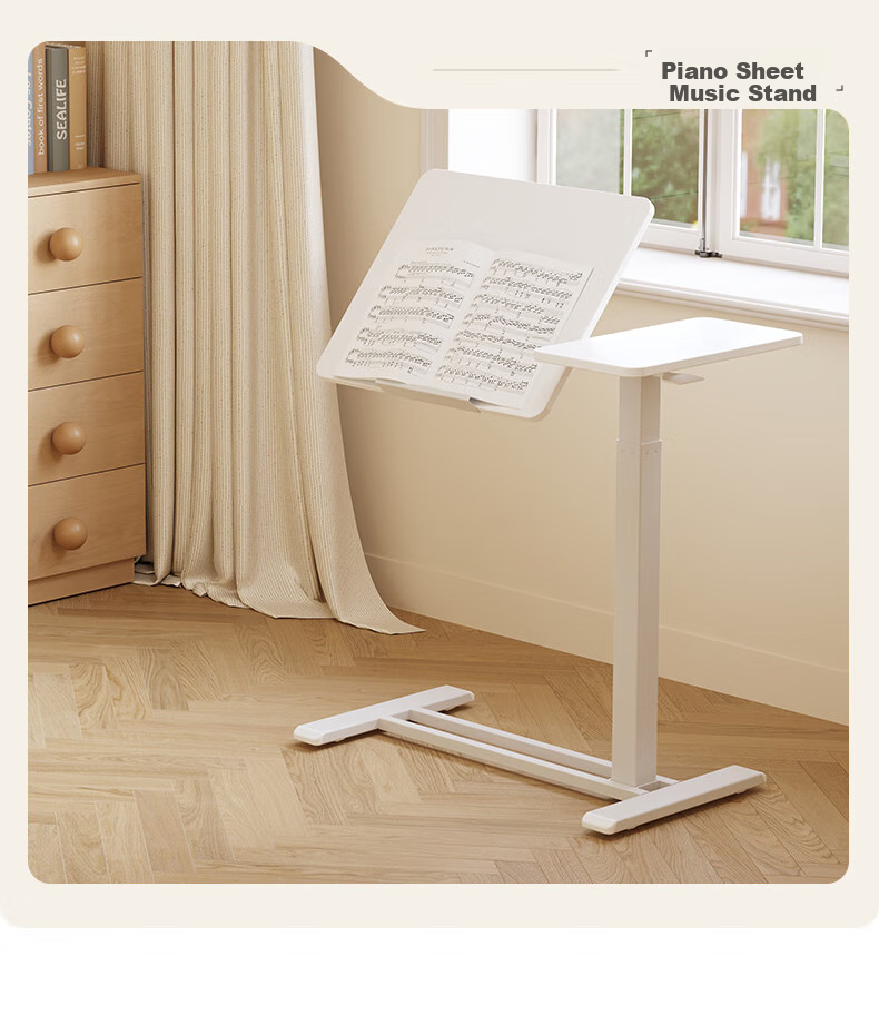 Loctek Mobile Bedside Table, Adjustable Height Desk, Computer Desk, Dorm And Home Lazy Table, Small Table T04-Plus White 10