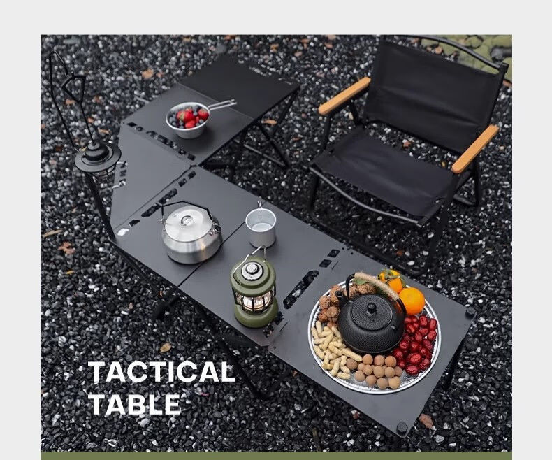 Hakkai Bird Outdoor Folding Table Portable High-End IGT Camping Shadow Tactical Multifunctional Picnic Table Quick-Open Small Tea Table 2