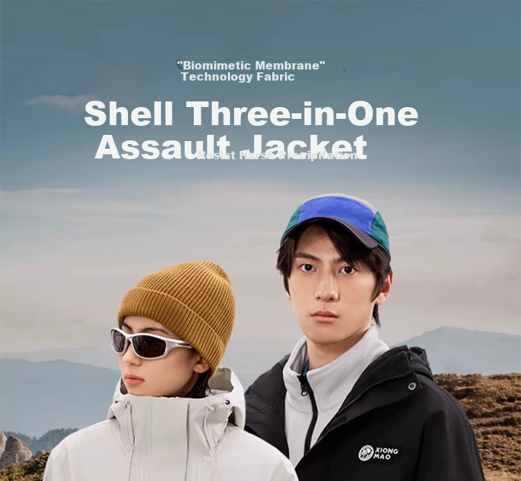 CAMEL Outdoor Waterproof, Windproof And Breathable Jacket for Men And Women, Three-In Fleece-Lined Warm Mountaineering Coat 5