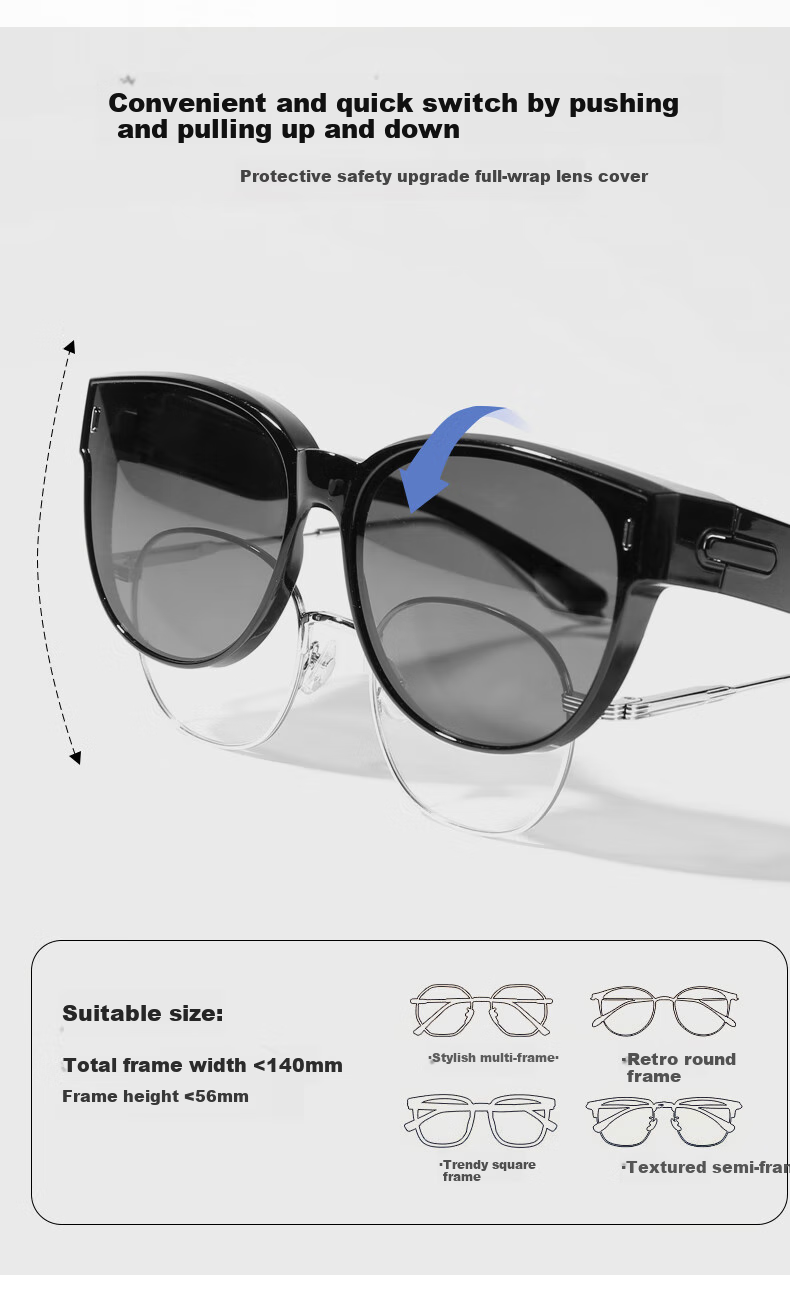 CACUSS Sunglasses for Women, High-Definition Polarized Glasses, Driving Anti-Glare UV Protection, Toad-Eye Glasses, Suitable for Myopia 4