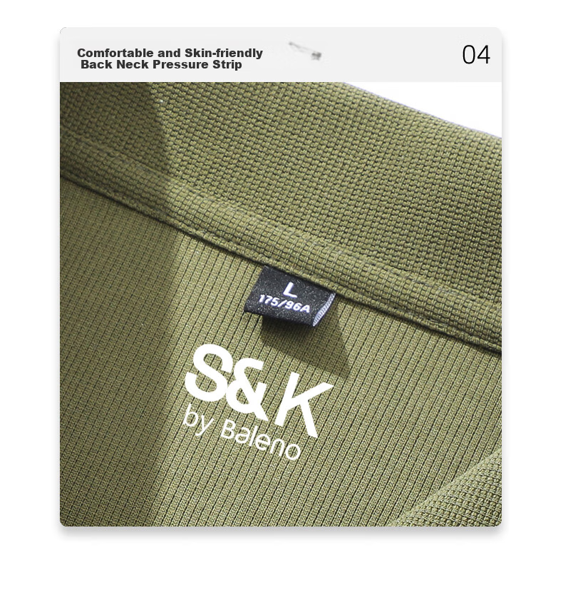 Baleno S&K Series Waffle Men's Polo Shirt, Summer Cartoon Print Collar Top, Youth Simple Style Short Sleeve 16