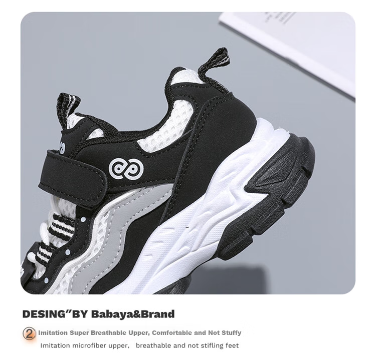 Babaya Children's Sports Shoes, Spring Girls' Sneakers, Big Kids' Parent-Child Shoes, Classic Style Boys' Running Shoes, Checkered Black, Size 30 19