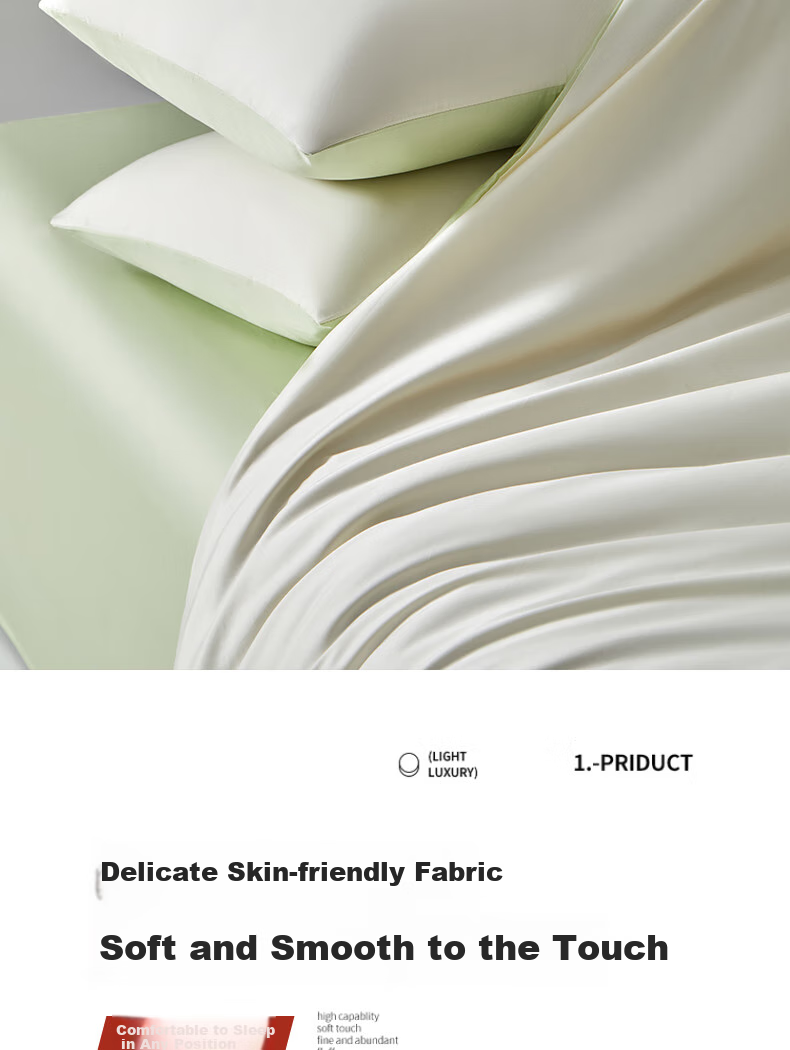 Hodo Skin-Friendly Four-Piece Bedding Set Naked Sleep Bed Sheet Pillowcase Duvet Cover Single Dormitory Home Bedding 200*230cm Coffee Color 1.5m Fitted Sheet Style 5