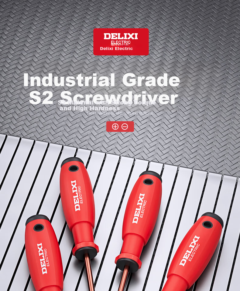 DELIXI ELECTRIC S2 Screwdriver Set, Phillips And Flathead Strong Magnetic Screwdriver S2 Screwdriver Φ6 Series [Six-Piece Set] 1