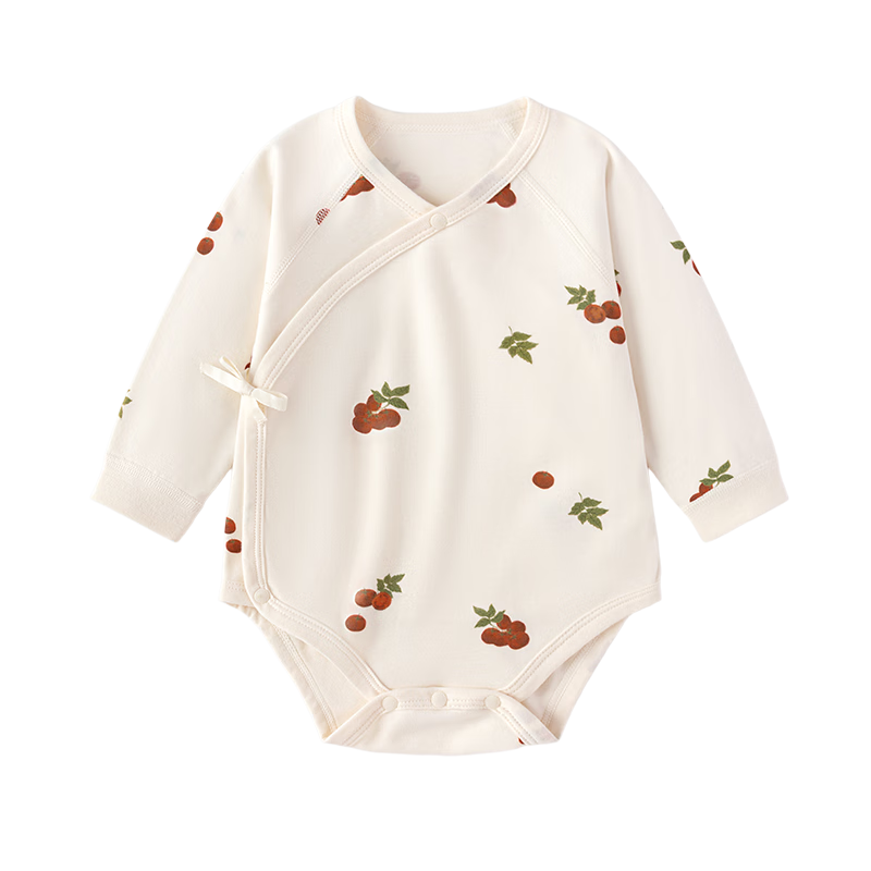 Babylove Baby Bodysuit Spring and Autumn Pure Cotton Full Moon Infant Triangle Romper Newborn Tie-up Jumpsuit