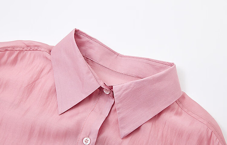 Demana Sweet Oxygen Dopamine Spring Autumn Breathable Lyocell Polo Collar Lightweight Relaxed Shirt Women's Top 9