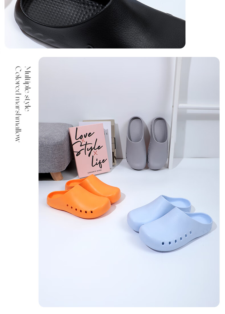 Grace Surgical Shoes Thick Sole Breathable Indoor Soft EVA Non-Slip Nurse Slippers Unisex Orange Size 41-42 10