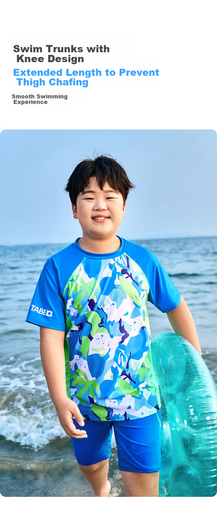 Xiaozhu Tuni Boys' Swimwear, Chlorine-Resistant Quick-Dry Children's Swimsuit, for Ages 6-12 Teenagers, Two-Piece Swimsuit for Older Childre 15