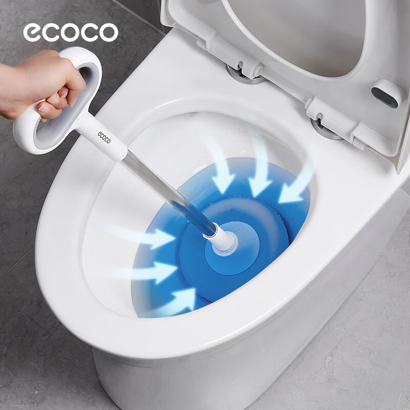 Ecoco Toilet Plunger Household Toilet Clog Remover Suction Cup Special Tool Drain Unclogging Device