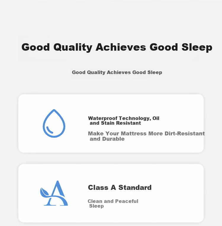 LUOLAI Home Textiles Mattress Pad, Washable Antibacterial Waterproof Bed Protector, Mattress Cover, Gray, for 1.5-Meter Bed 2