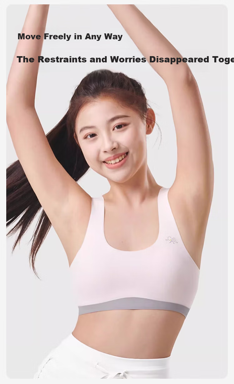 FitonTon 2-Piece Girls' Underwear, Student Sports Bra, Anti-Shock Bra for Middle And High School Students, Thin Vest Bra for Girls in Puberty 7