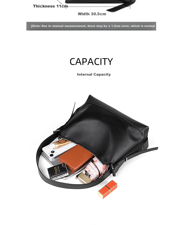 Aiqinghai Leather Handbag, Women's Shoulder Crossbody Bag, Underarm Bag, Fashionable And Stylish, Practical Birthday Mother's Day Gift for Mom 11