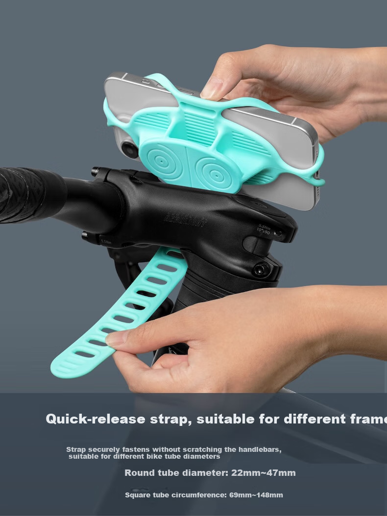 Bone Road Bike Phone Mount, Integrated Handlebar Foldable Bike Specific, Mountain Bike Riding Navigation Bracket, Shockproof 6