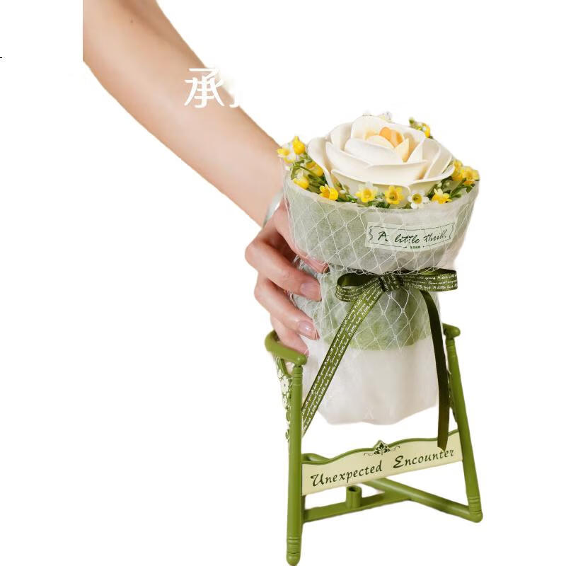 Конструктор ROKR Huajianji White Mountain Tea, модель "Цветочный букет", DIY, ручная работа, консервированные цветы, подарок на День рождения и День Святого Валентина для девушки
