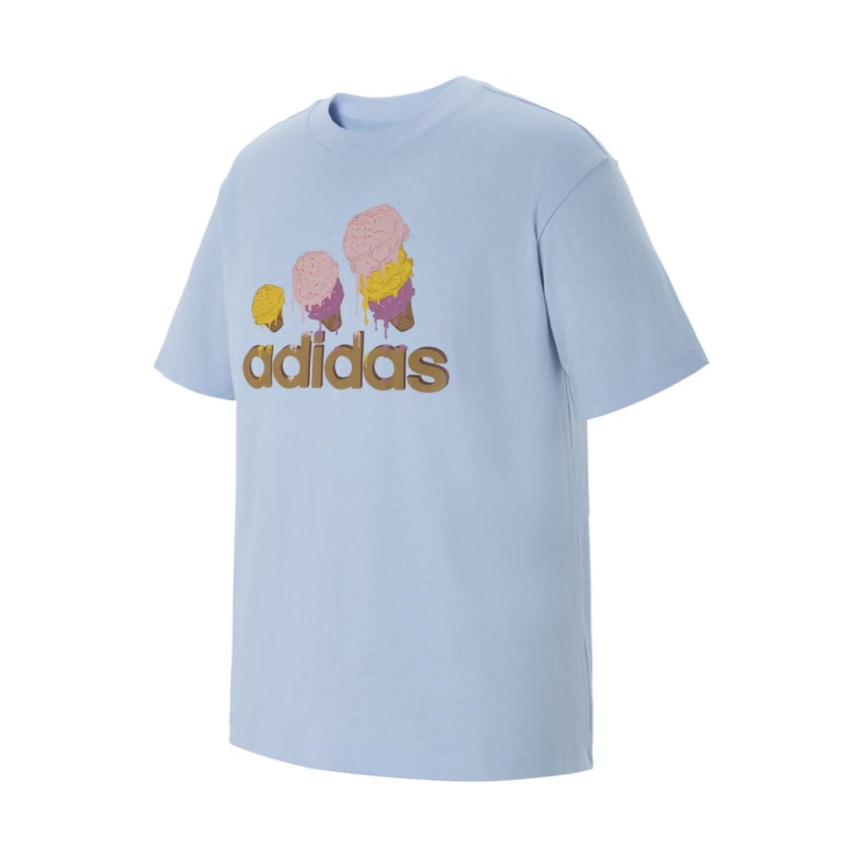 Adidas Unisex Breathable Comfortable Outdoor Cotton Ice Cream Sports Casual Short Sleeve KC4554 XL Glossy Blue 9