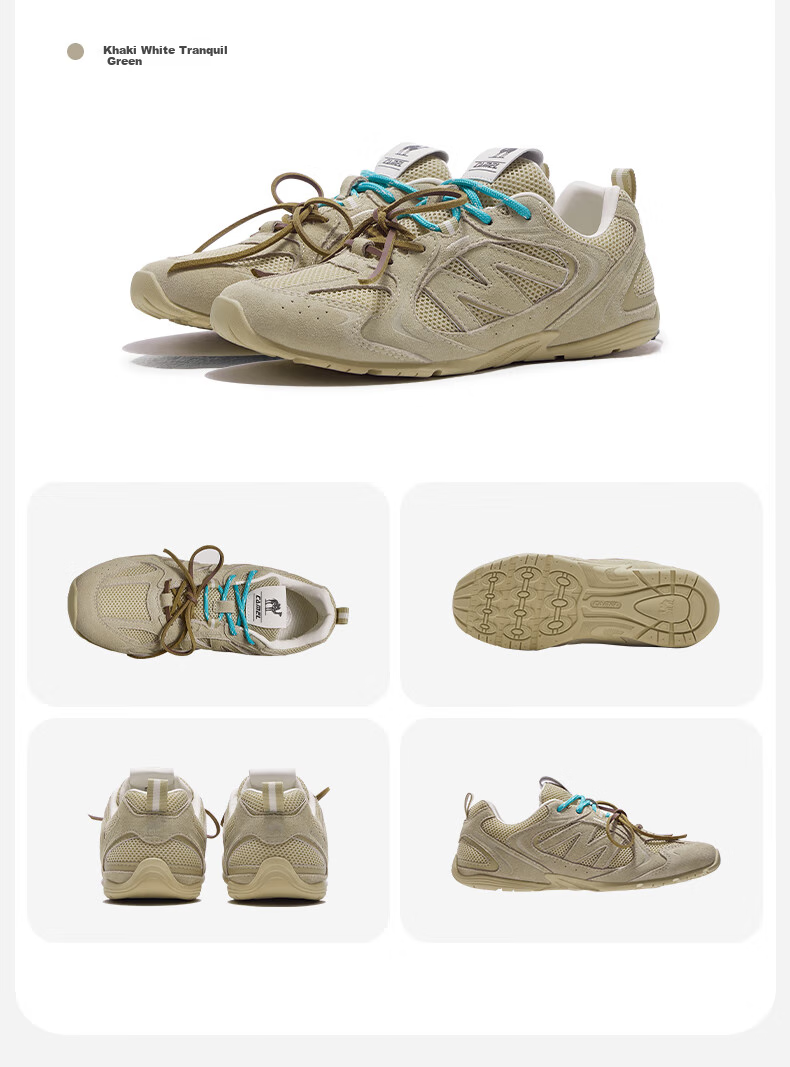 CAMEL Women's Thin-Soled Shoes, Retro Casual Sports Wear-Resistant Training Shoes K25B09L7031, Tranquil Green, Size 36 7