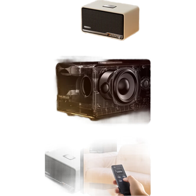 Портативная акустика EDIFIER S300, Hi-Fi, Bluetooth 5.4, черный орех, мощность 80 Вт, Wi-Fi, AirPlay