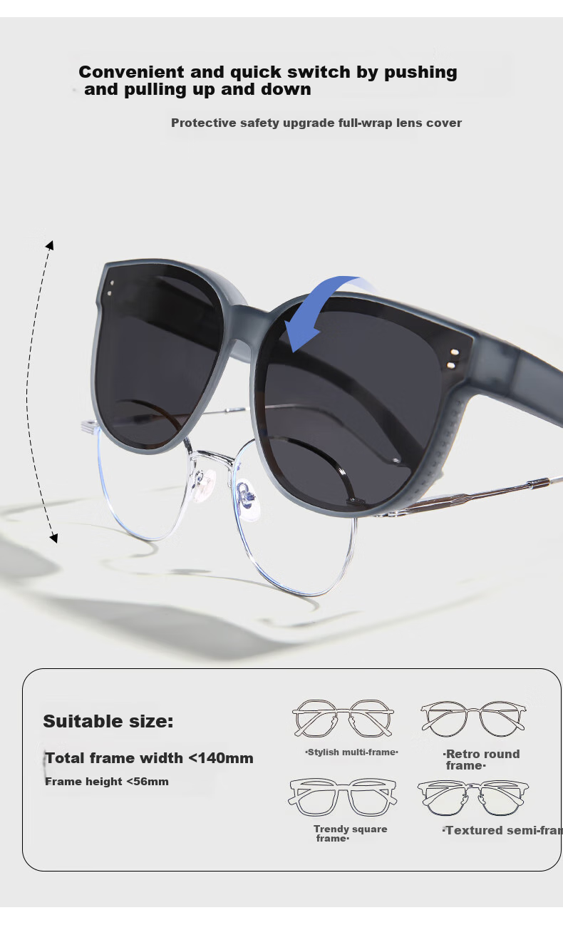 CACUSS Polarized Sunglasses for Nearsighted People, Driving Anti-Glare Glasses, Aviator Sunglasses for Men And Women, Face-Slimming Effect 1