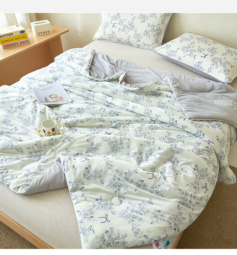 Grace Class A Fabric Cooling Silk Summer Quilt, Cooling Value 0.21, Summer Ice Silk Air Conditioning Quilt, 150*200cm 3