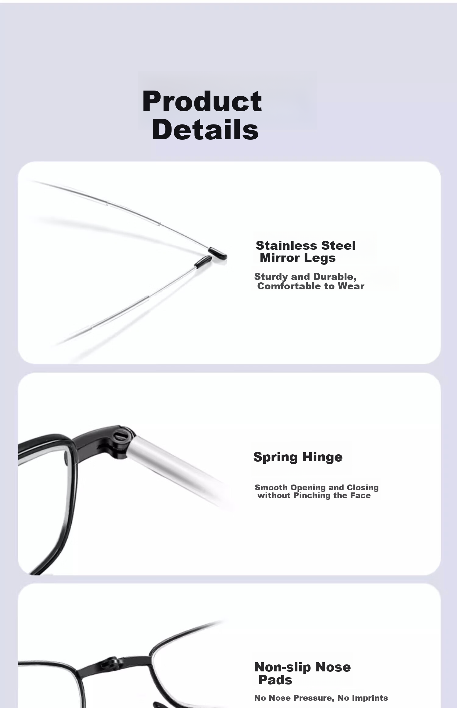 GOGOSOON High-Definition Clear Reading Glasses for Men, Foldable Portable Anti-Blue Light Stylish Ultra-Light Comfortable Reading Glasses for Women, Qixi Festival 8