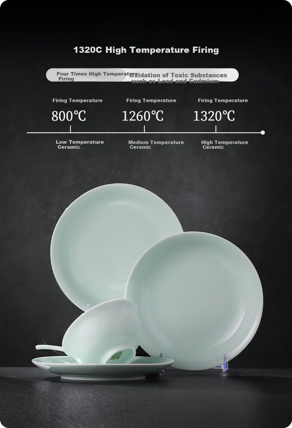 Jdz High-Temperature Ceramic Tableware Set, Home Use, Shadow Blue Bowls And Plates, Chinese-Style High-End Mid-Autumn Festival Gift, Dishwasher Safe, Flowing Shadow Patter 14