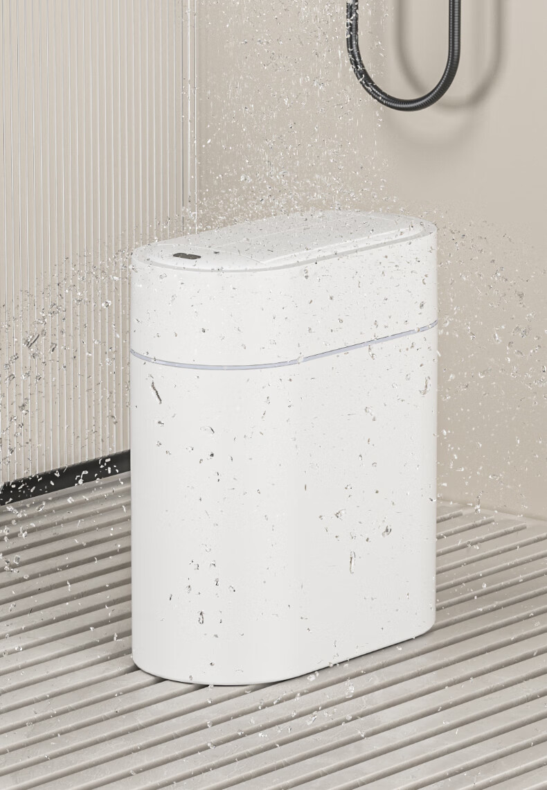 JAH 9L Smart Sensor Trash Can Dual Door Large Oval Induction Garbage Bin Battery Powered for Home Bathroom Toilet 13