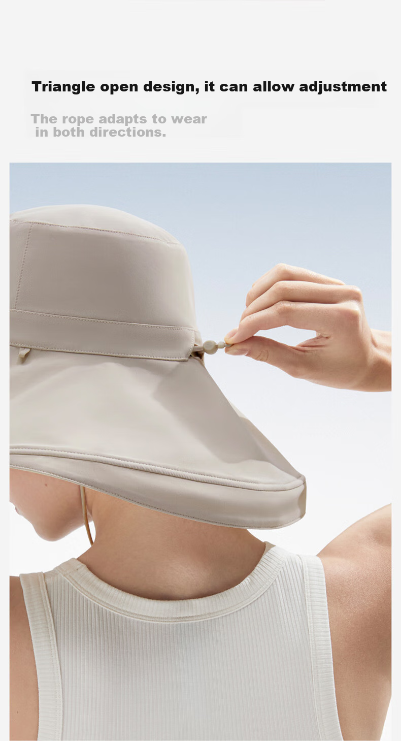 Jiao Nei Liang Pi 303UV Sun Protection Fisherman Hat for Women, Wide Brim, Breathable, Cooling, Outdoor Summer UV Protection 14
