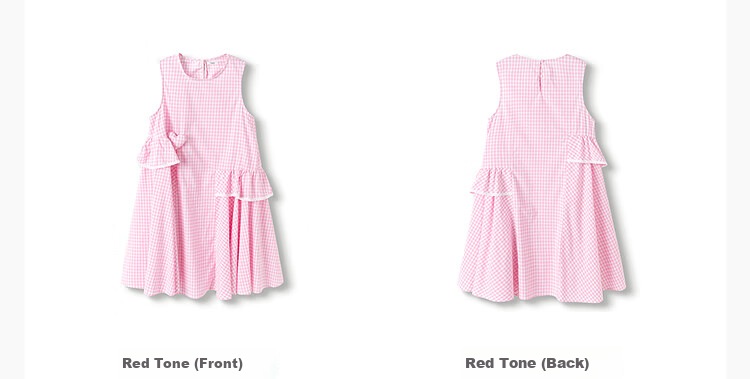BALABALA Girls' Dress, Children's One-Piece Dress, 2025 Summer Style, for Young And Middle-Aged Children, Plaid Sleeveless Princess Dress, 208225111016 7
