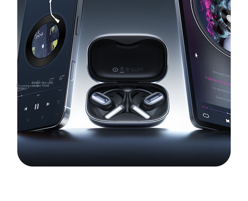 UGREEN HiTune S7 Air [Major Upgrade] Bluetooth Earphones, In-Ear Bone Conduction Open-Style Sports Running Translation Headphones, Compatible with Apple Huawei Xiaomi Black 27