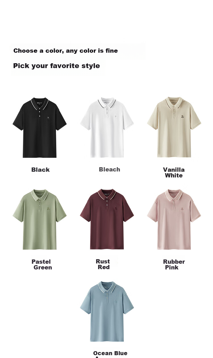 Semir Cool-Feeling Antibacterial | Men's Polo Shirt, Summer Business Short Sleeve, Embroidered Contrasting Collar, T-Shirt Top, Casual Dad Wear 13