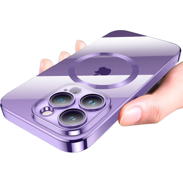 Чехол для iPhone 13 Pro Max ZHIWEISHI, прозрачный, антиударный, с магнитной функцией, черная графитовая рамка