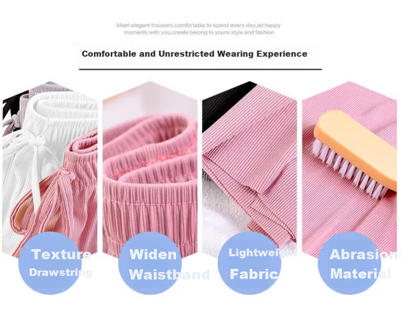 LangSha Ice Silk Wide-Leg Pants for Women, Spring And Autumn Thin Style, Sun Protection, Straight High-Waist Draping Loose Casual Loungewear Cool Pants 9