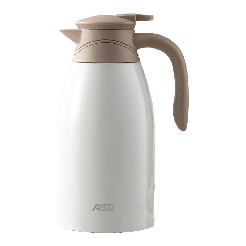 ASD Insulated Bottle, 2L Household Stainless Steel Inner Liner, Warm Water Kettle, Large Capacity Hot Water Thermos, Pure White RWS20P4WG-W
