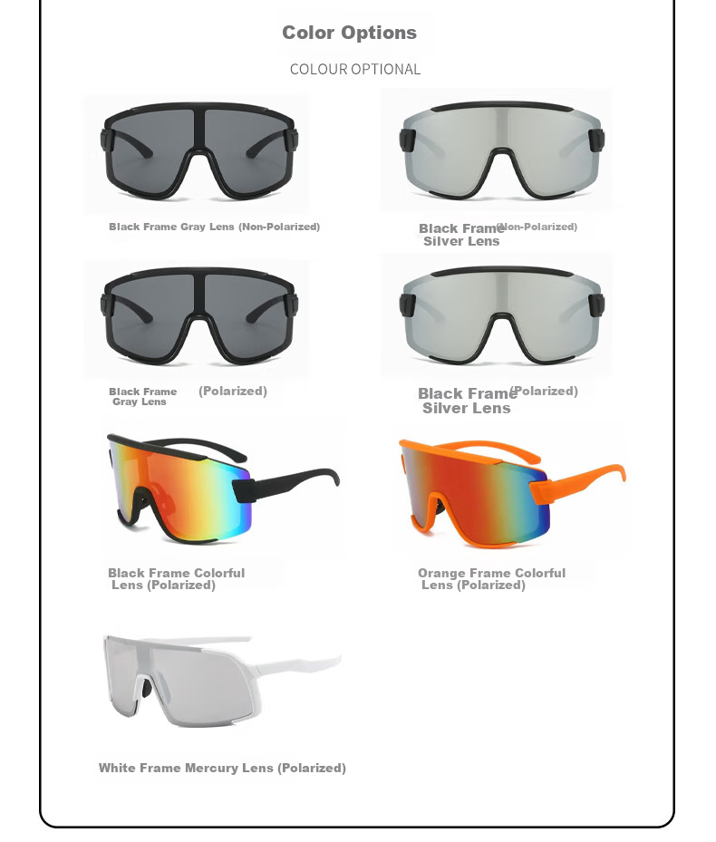 LOVECRAFT Cycling Glasses, Myopia Correction Lenses 1622, Black Frame with Gray Lenses, Unisex Sunglasses, Bicycle Goggles, UV Protection, Windproof And Sandproof 6
