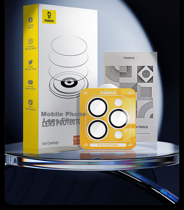 BASEUS [Corning AR Anti-Reflective] Lens Protector for IPhone 16/16 Plus, Camera Protection Film for Apple 16/16 Plus, Transparent, Scratch-Resistant, Wear-Resistant, No Case Interference 26